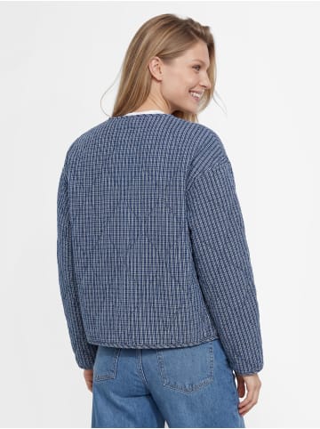 Steppjacke in indigo weiß