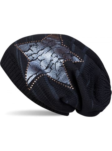 styleBREAKER Feinstrick Beanie Mütze in Midnight-Blue / Blau