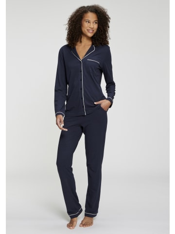LASCANA Pyjamaoberteil in schwarz