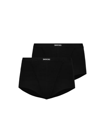 SNOCKS Retro Panties Damen 2 Stück in Schwarz