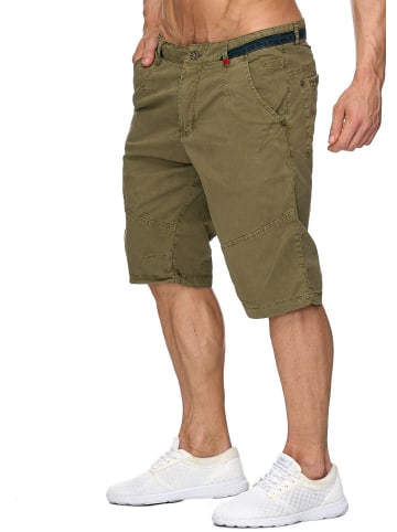 Max Men Bermuda Shorts Capri 3/4 Hose Stretch in Grün