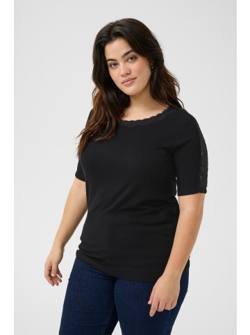 KAFFE curve T-Shirt kurzarm KCjunna Regular fit in Black Deep