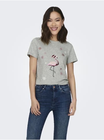 ONLY T-shirt in Light Grey Melange