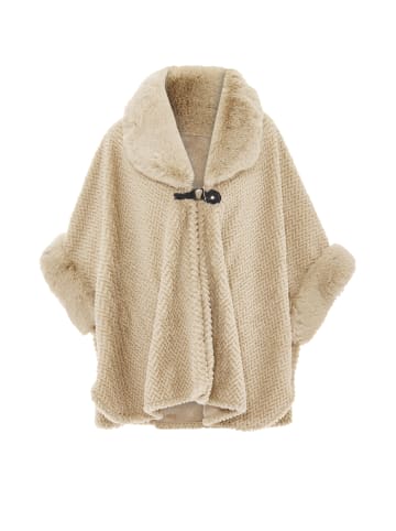 Usha Poncho in Beige