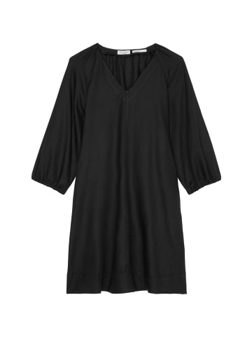 Marc O'Polo Kurzes Leinen-V-Neck-Kleid in Schwarz