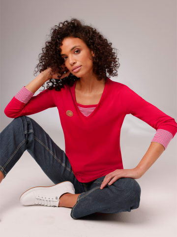 creation L Pima-Baumwoll-Shirt in rot