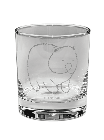 Mr. & Mrs. Panda Whiskey Glas Wombat ohne Spruch in Transparent