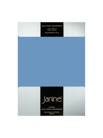 Janine Spannbettlaken Jersey Elastic in blau