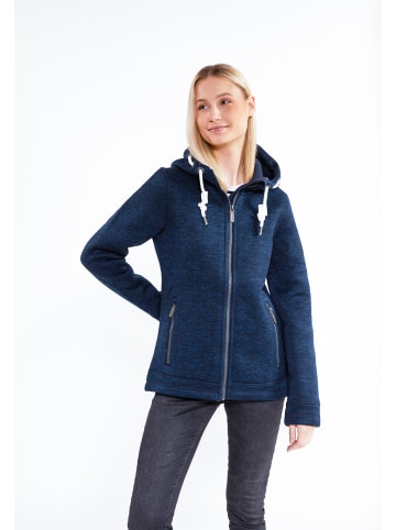 ICEBOUND Damen Strickfleecejacke in Marine Melange