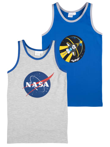 Nasa (2er Pack) NASA Unterhemd in blau/grau
