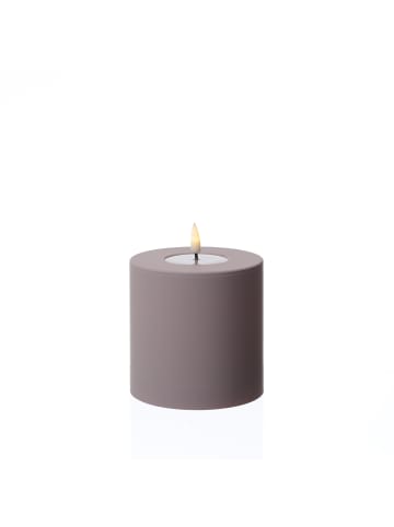 Deluxe Homeart LED Kerze Mia Kunststoff für Innen/Außen flackernd H: 10cm D: 10cm in rosa