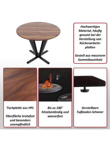 MCW Bistrotisch M56 Massiv-Holz HPL Laminat Melamin, Standard