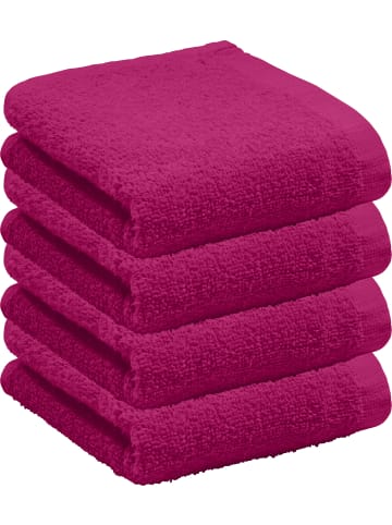 REDBEST Frottier Gästetuch 4er-Pack Oceanside in fuchsia