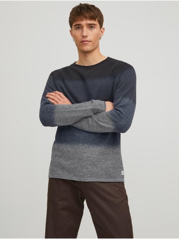 Jack & Jones Rundhals Strickpullover Langarm Sweater aus Baumwolle JJEHILL in Blau