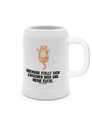 Mr. & Mrs. Panda Krug Katze Umarmen mit Spruch in Weiß