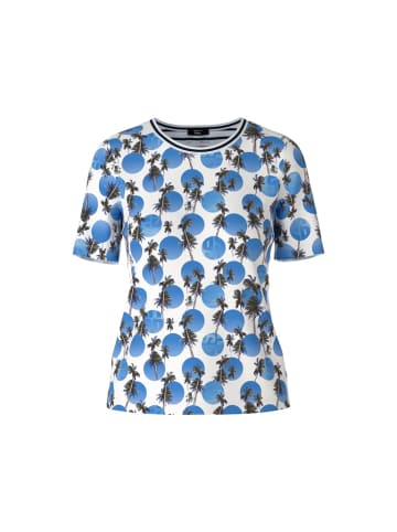 MARC CAIN T-Shirt mit Palmenprint in Blau