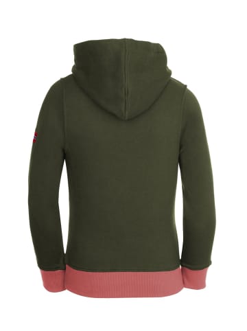 Trollkids Hoodie Pullover mit Kapuze "Troll" in Oliv/Antik-Rosa