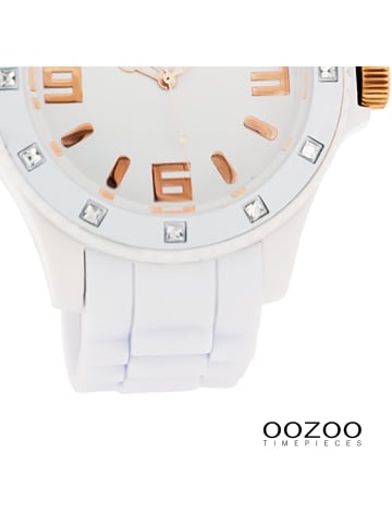Oozoo Analog-Armbanduhr Oozoo Vintage Series weiß groß (ca. 43mm)