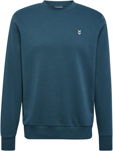 Hummel Sweatshirt mit Rundhalsausschnitt und dezentem Logo-Design in Türkis