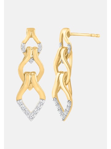 Diamant Exquis Ohrringe aus 375 Gelbgold mit Diamant