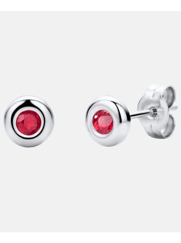 Diamant L'éternel Ohrringe aus 375 Weißgold mit Rubin