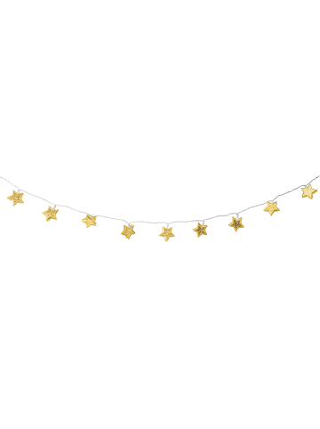 näve Lichterkette mit Sternen in Gold 