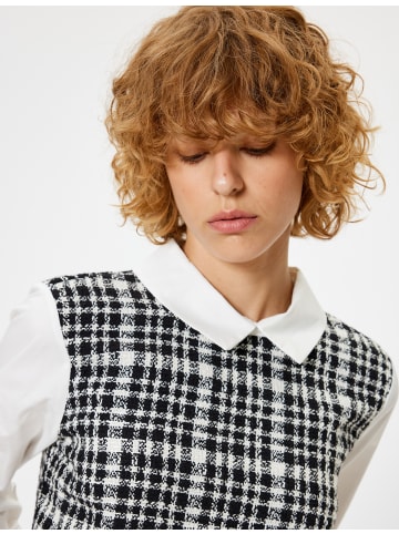KOTON Bluse in Schwarz Karomuster