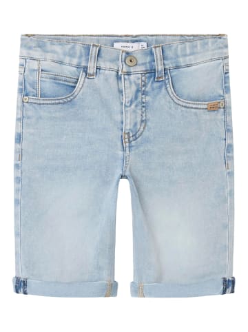 name it Shorts in Light Blue Bleached Denim