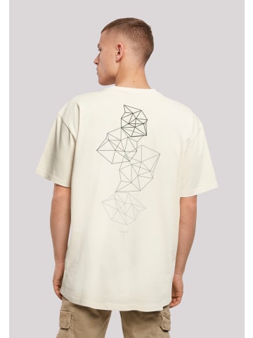 F4NT4STIC Heavy Oversize T-Shirt Geometric Abstract in sand