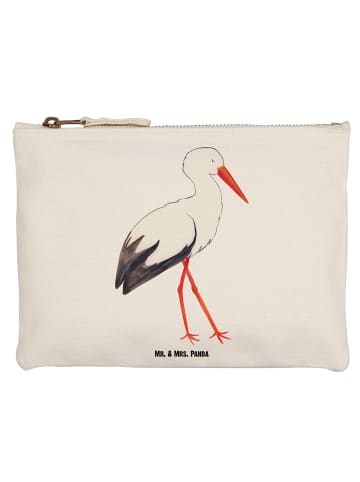 Mr. & Mrs. Panda Schminktasche Storch ohne Spruch in Weiß