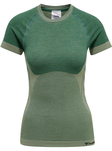 Hummel T-Shirt Raglanärmel Hmlclea Damen in LAUREL WREATH/LILY-PAD MELANGE