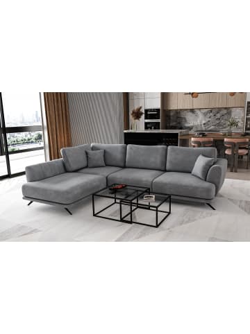 MF Design Lardo Recamiere Links in Grau -  (L) 191 x (B) 276 x (H) 90 cm