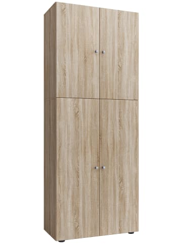 VCM  Holz Besenschrank Staubsauger Putzschrank Lona in Sonoma-Eiche (Sägerau)