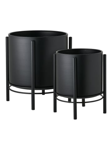 ebuy24 Pflanzkübel Tilde Schwarz 25 x 25 cm
