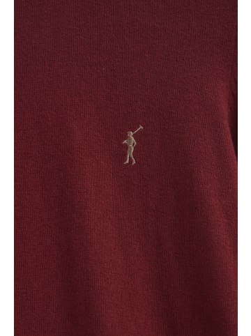 Polo Club Pullover in Granat