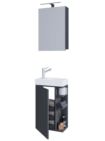 ebuy24 Badmöbelset LumiaSS Anthrazit 40 x 22 cm
