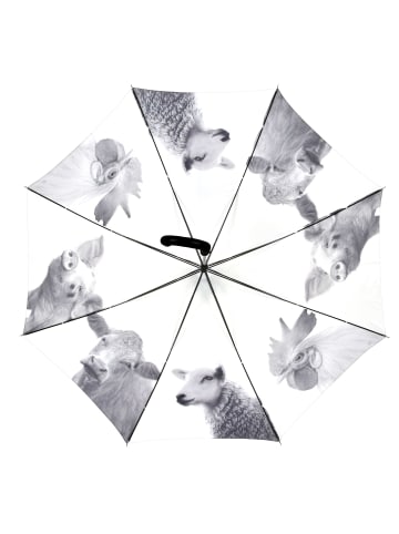 Esschert Design Stockregenschirm in Weiß/Schwarz