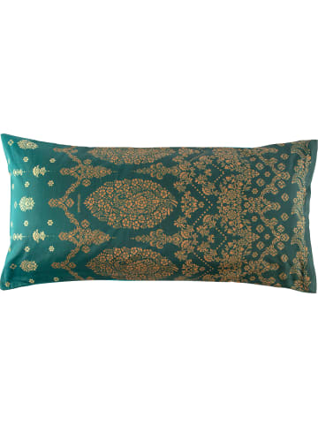 Bassetti Fein Satin Kissenbezug Gold Decor in smaragdgrün