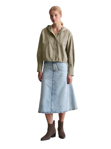 Marc O'Polo DENIM Kapuzenbluse cropped in Dark Green