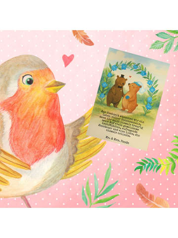 Mr. & Mrs. Panda Grußkarte Bären Hochzeit Design mit Spruch in Weiß