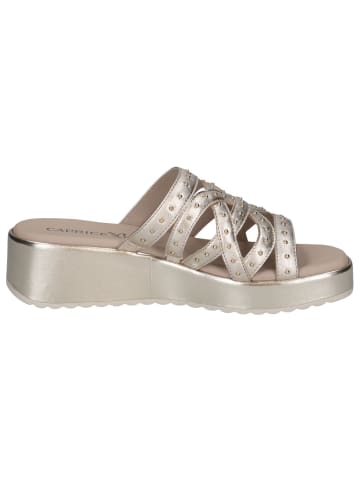 Caprice Pantolette in LT.GOLD METAL.