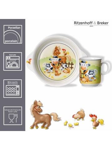 Ritzenhoff & Breker Kindergeschirr Hoftiere bunt in bunt