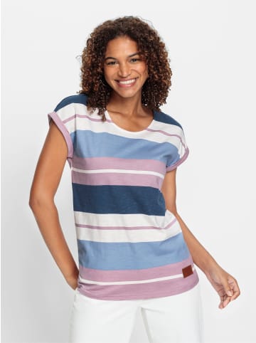 WITT WEIDEN Print-Shirt in mauve-dunkelblau-geringelt