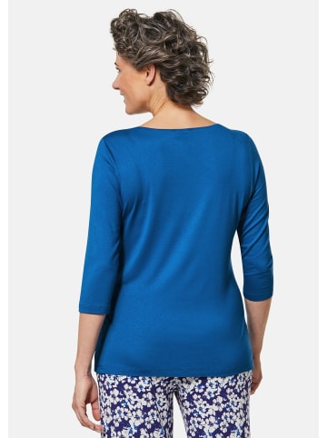 GOLDNER Shirt Trageangenehmes Viskoseshirt mit Elasthan in royalblau
