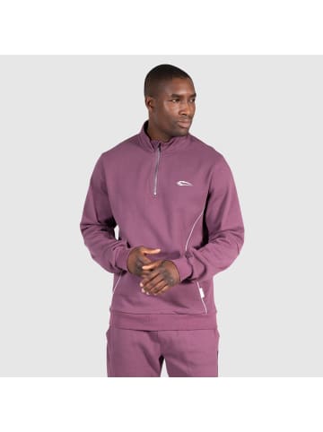 SMILODOX Pikee Sweatshirt Half Zip Jones in Violett