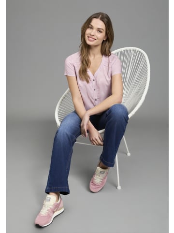 Kangaroos Kurzarmbluse in Rosa