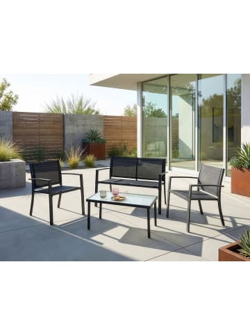 Beliani 4-tlg Gartentisch Set TAVOLETO in Grau