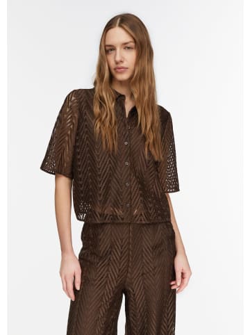 comma Bluse in 8943_dunkelbraun