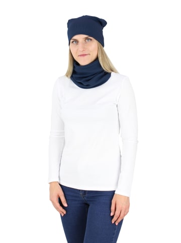 Alkato Alkato Unisex Beanie Mütze und Schal Set Uni in blau Modell 1