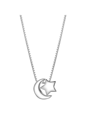Glanzstücke München Kette Mond/Stern aus Sterling Silber in silber